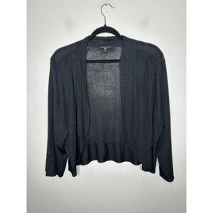 Eileen Fisher Women’s Black Open Long Sleeve Cardigan Sweater Plus Size 2X